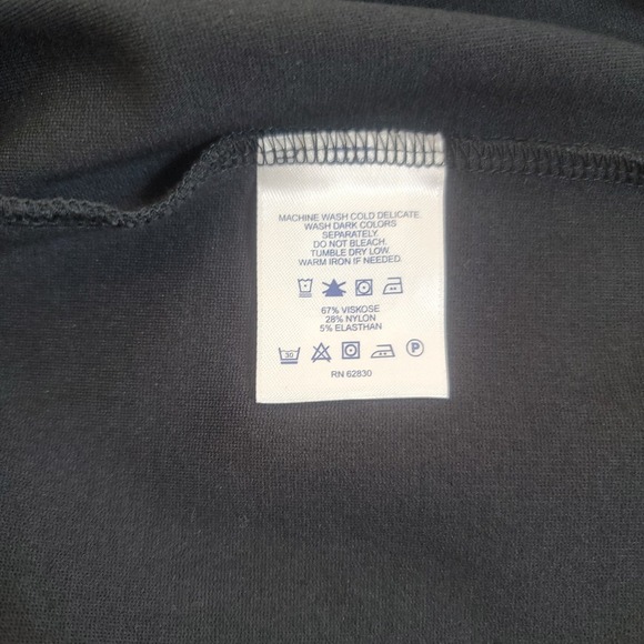 Lands End Ponte Sheath Dress Womens 14 Black Sleeveless Pocket 423033 - Picture 9 of 9